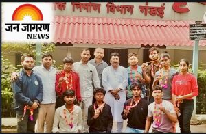 खिलाड़ियों का रेस्ट हाउस गंडई में सम्मान